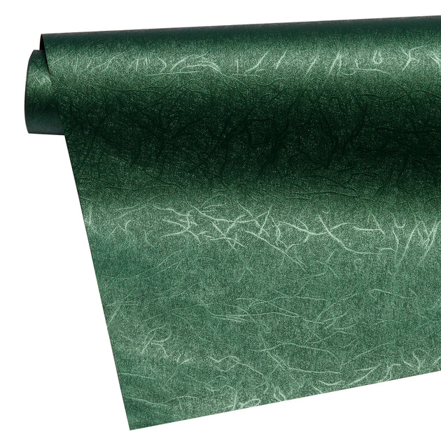 Reversible Green and Black Wrapping Paper Roll - 30 inch x 16.5 feet